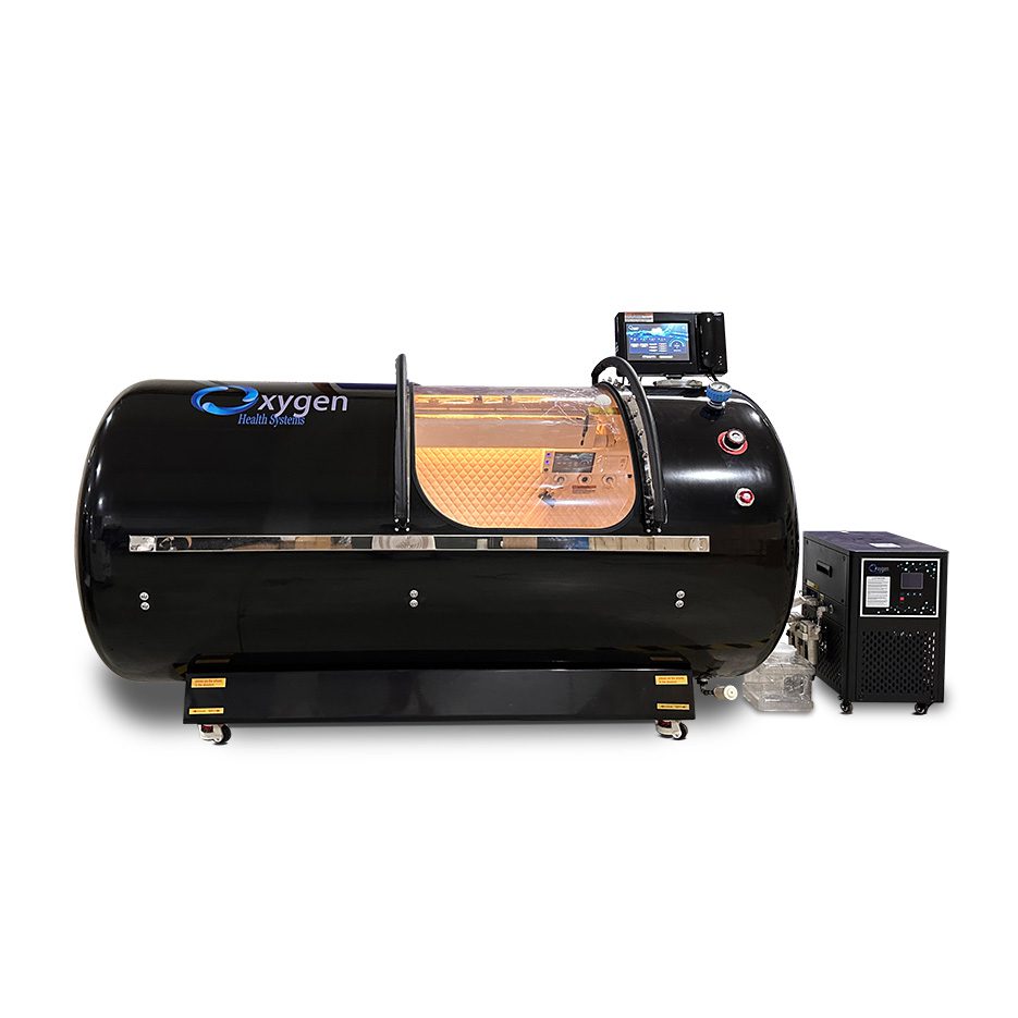 40-Inch Black Hard Shell Hyperbaric Oxygen Chamber – 2.0 ATA