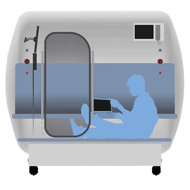 63-Inch Multiplace Hard Shell Hyperbaric Oxygen Chamber – 1.6 ATA