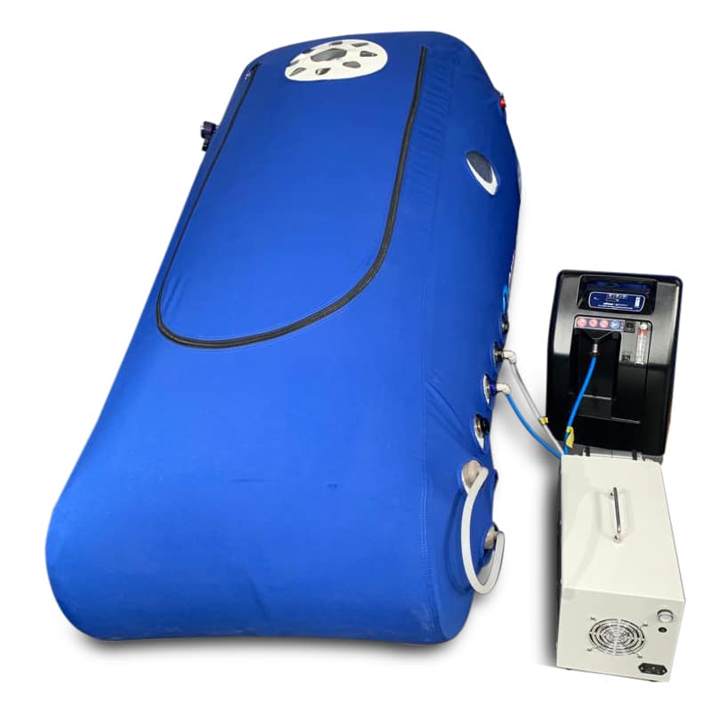 OxyFlow 88-Inch Sitting Soft Hyperbaric Oxygen Chamber – 1.4 ATA