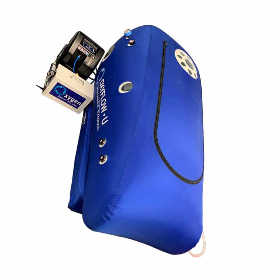 OxyFlow 88-Inch Sitting Soft Hyperbaric Oxygen Chamber – 1.4 ATA