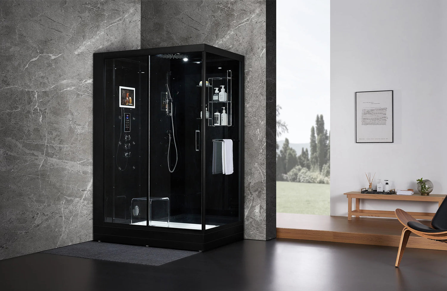 Anzio Left Steam Shower