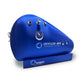 OXYFLOW MINI hyperbaric chamber in blue, showcasing design and pressure valves for oxygen therapy.